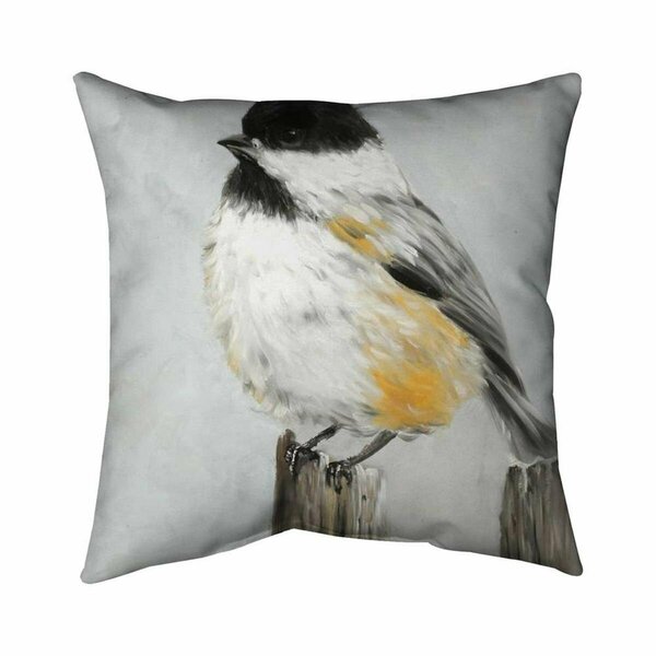 Begin Home Decor 26 x 26 in. Coal Tit Bird-Double Sided Print Indoor Pillow 5541-2626-AN276